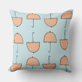 かわいい色ブルーとベージュl子供部屋ベビーガール クッション (正面)