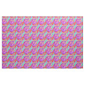 かわいい色使いの手描きパターン ファブリック (ヤード)