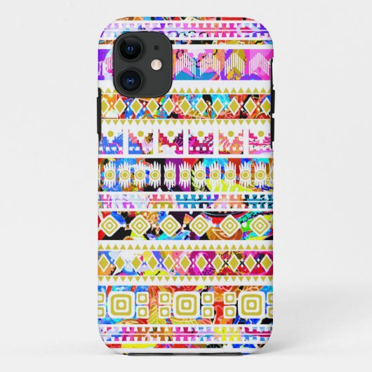 かわいい色使いの部族風アステカ柄 Case-Mate iPhoneケース (裏面)