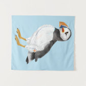 かわいい色彩の鮮やかパフィン タペストリー (正面(横))