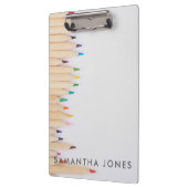 かわいい色鉛筆 学校に最適 クリップボード (左)