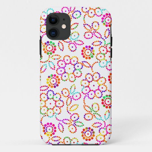 かわいい色鮮やかな花柄 Case-Mate iPhoneケース (裏面)