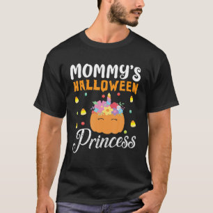 かわいい花かぼちゃお菓子コーンMommy's Halloween Tシャツ