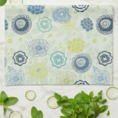 かわいい花が付いているスタイリッシュな花パターン キッチンタオル (折り畳み)