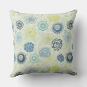 かわいい花が付いているスタイリッシュな花パターン クッション (裏面)