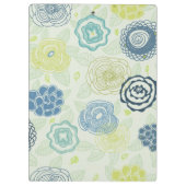 かわいい花が付いているスタイリッシュな花パターン クリップボード (裏面)