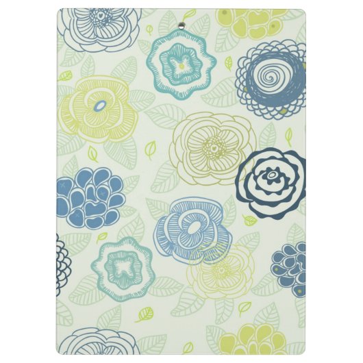 かわいい花が付いているスタイリッシュな花パターン クリップボード (裏面)