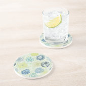 かわいい花が付いているスタイリッシュな花パターン コースター (側面)