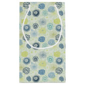 かわいい花が付いているスタイリッシュな花パターン スモールペーパーバッグ (裏面)