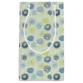 かわいい花が付いているスタイリッシュな花パターン スモールペーパーバッグ (正面)