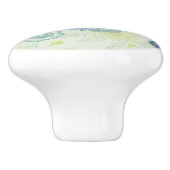 かわいい花が付いているスタイリッシュな花パターン セラミックノブ (側面)