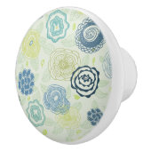 かわいい花が付いているスタイリッシュな花パターン セラミックノブ (右)