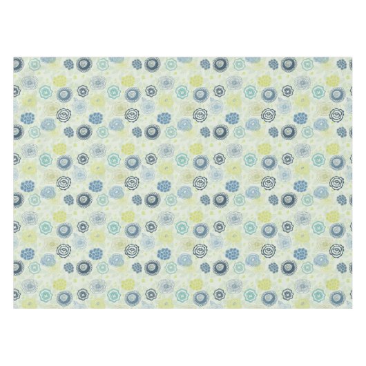 かわいい花が付いているスタイリッシュな花パターン テーブルクロス (正面(横))