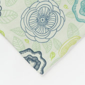 かわいい花が付いているスタイリッシュな花パターン フリースブランケット (角)