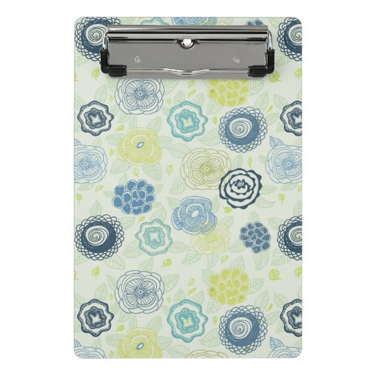 かわいい花が付いているスタイリッシュな花パターン ミニクリップボード (正面)