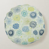 かわいい花が付いているスタイリッシュな花パターン ラウンドクッション (裏面)