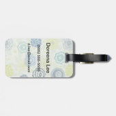 かわいい花が付いているスタイリッシュな花パターン ラゲッジタグ (裏面横)