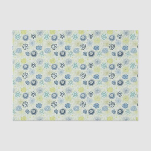 かわいい花が付いているスタイリッシュな花パターン 薄葉紙 (正面)