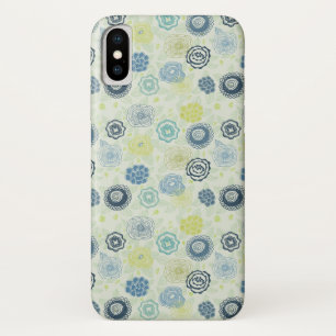 かわいい花が付いているスタイリッシュな花パターン iPhone X ケース