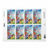 かわいい花でラベルを予約 ラベル (フルシート)