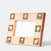 かわいい花とハート レーザー彫刻フレーム (左)