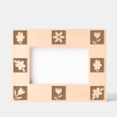 かわいい花とハート レーザー彫刻フレーム (正面)