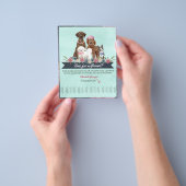 かわいい花とミントのドッググルーマー ティアシート チラシ (手)