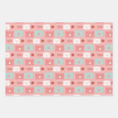 かわいい花とラブレター ラッピングペーパーシート (正面2)