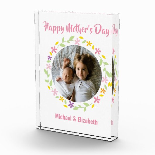 かわいい花と母の日が幸せ フォトブロック (右)