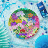 かわいい花と虫 ペーパープレート (パーティー)