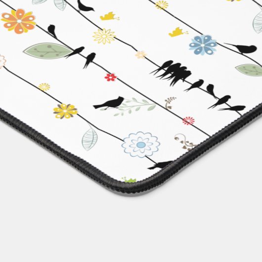 かわいい花と鳥の針金|過去記事 デスクマット (コーナー)