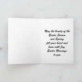 かわいい花のイースターグリーティングカード カード (内部)