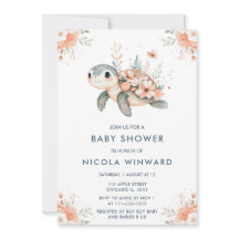 かわいい花のカメ 赤ちゃんのお祝い