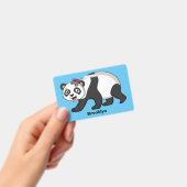 かわいい花のカートゥーンパンダ バッジ (手持ち)