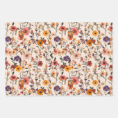 かわいい花のガーデンデザイン ラッピングペーパーシート (正面)