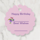 かわいい花のギフトタグ フェイバータグ (裏面)