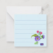 かわいい花のグリーティングカード ノートカード (裏面)