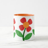 かわいい花のコーヒーマグ マグカップ (中央)