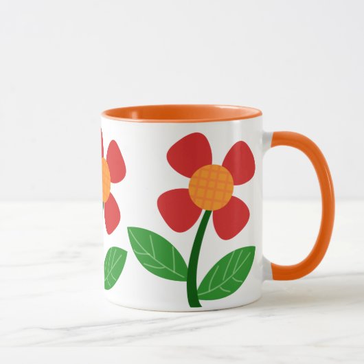 かわいい花のコーヒーマグ マグカップ (右)