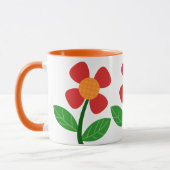 かわいい花のコーヒーマグ マグカップ (左)