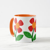 かわいい花のコーヒーマグ マグカップ (正面左)