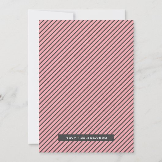 かわいい花のスパの女の子の誕生会 招待状 (裏面)