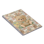 かわいい花のテディベア ノートブック (右側)
