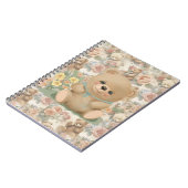 かわいい花のテディベア ノートブック (左側)