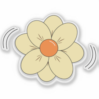 かわいい花のビニールステッカー シール
