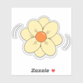 かわいい花のビニールステッカー シール (シート)