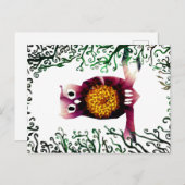 かわいい花のフクロウのポストカード ポストカード (正面/裏面)