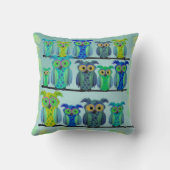 かわいい花のフクロウ クッション (裏面)