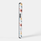 かわいい花のフラワーパターン iPhone 15ケース (右側面)