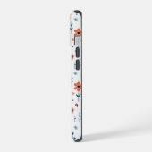 かわいい花のフラワーパターン iPhone 15ケース (左側面)